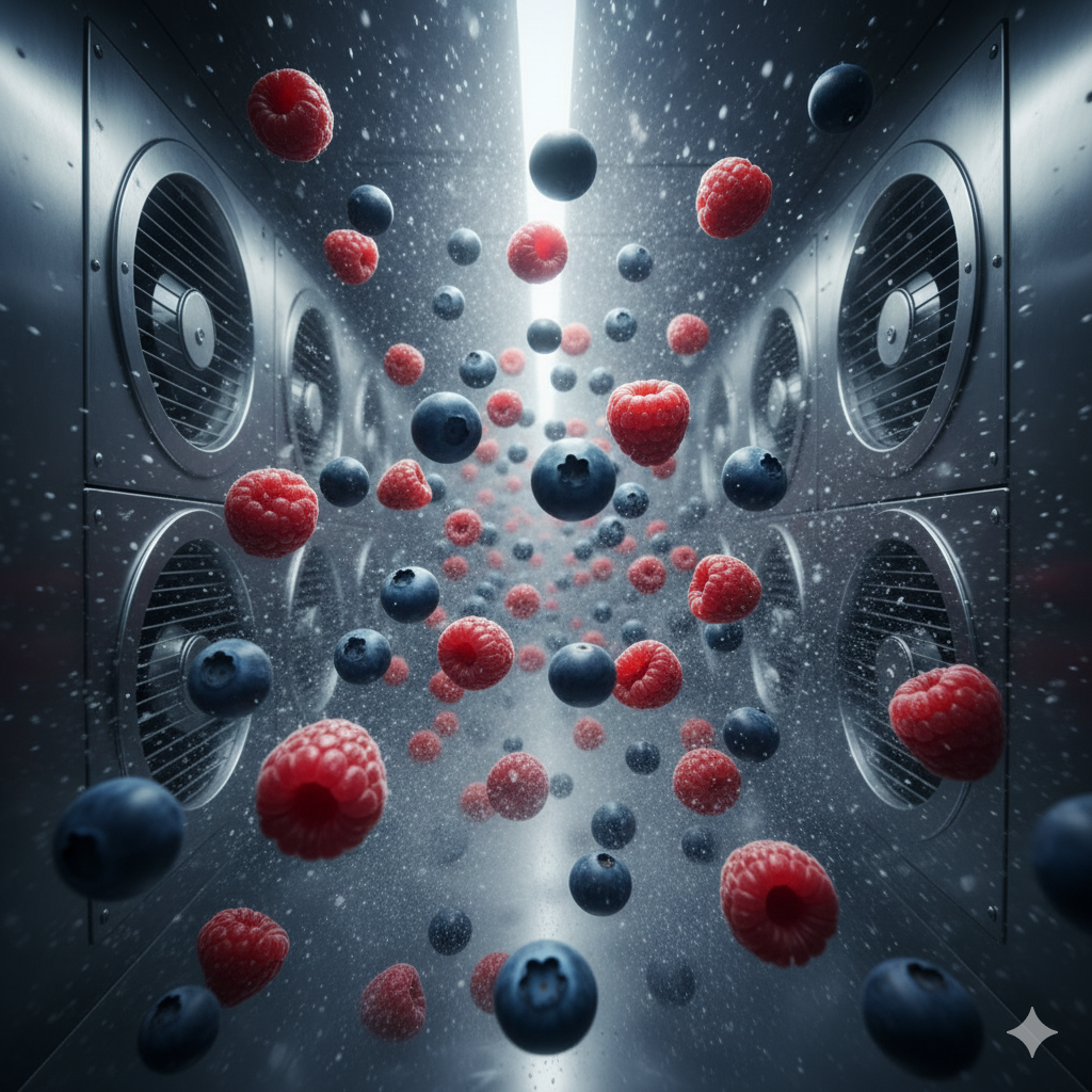 IQF Fluidized Bed Freezer technology for berries
